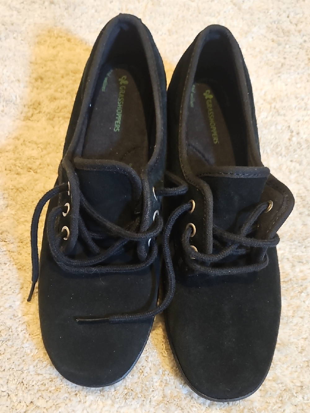 Black Suede Wedge Lace-Up Sneaker